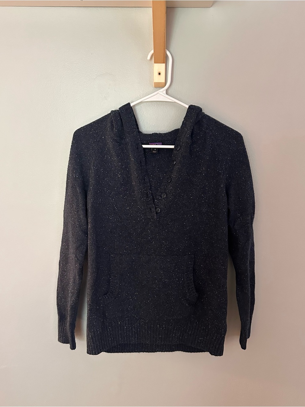 Women’s Patagonia Navy Speckled Hooded Sweater